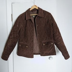 Eddie Bauer Quilted Corduroy Jacket, Size M